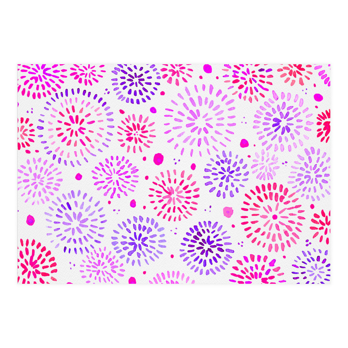 Abstract fireworks pattern in magenta and purple (Print Only)