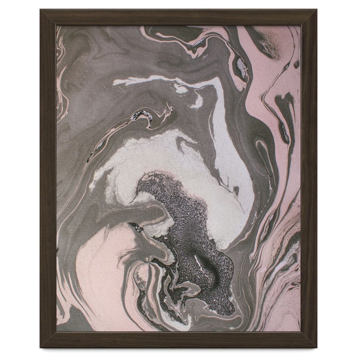 Pink and gray marbled paper