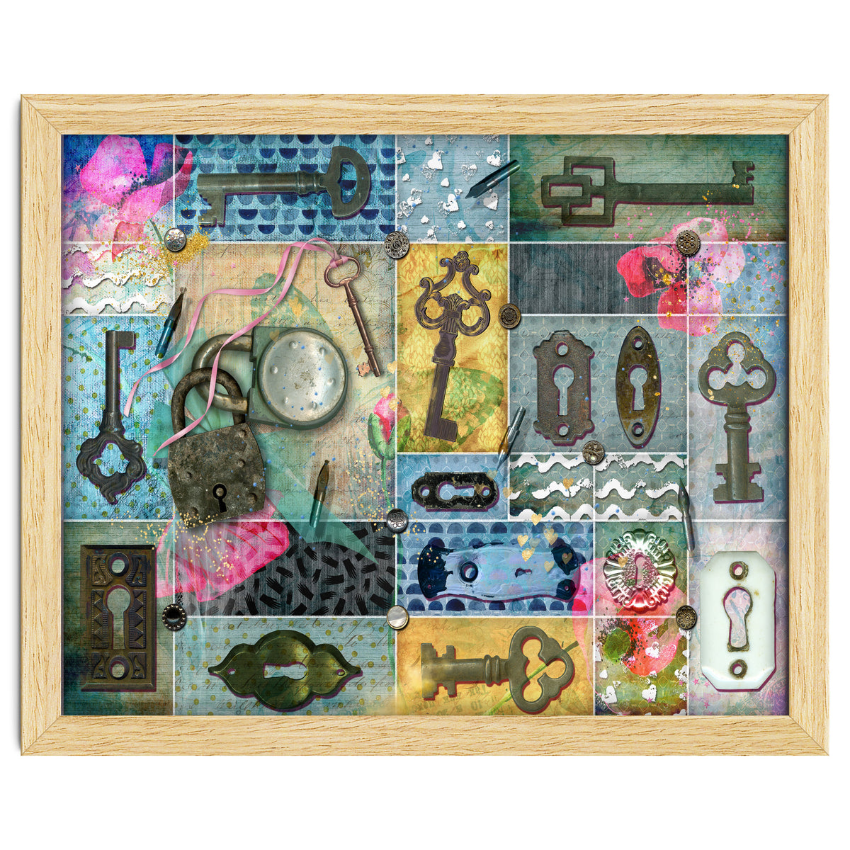 Vintage Key Collage