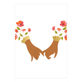 I Pinky Promise | Valentine's Day Love Friendship | Floral Botanical Join Hands Forever (Print Only) thumbnail