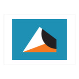 Geometric Shapes No. 16 - blue & orange (Print Only) thumbnail