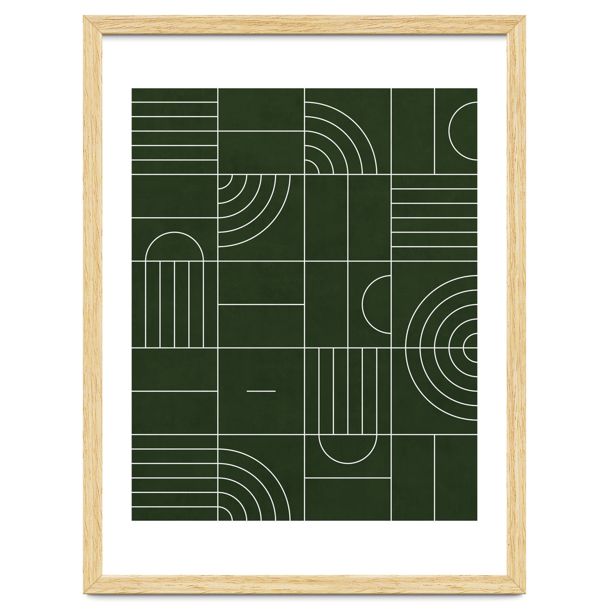 My Favorite Geometric Patterns No.24 - Deep Green