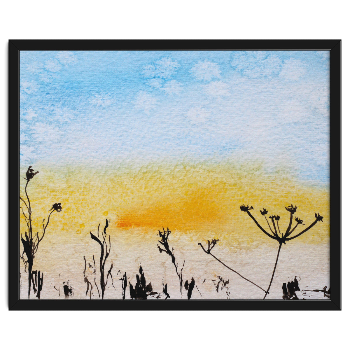 Winter sunrise || watercolor