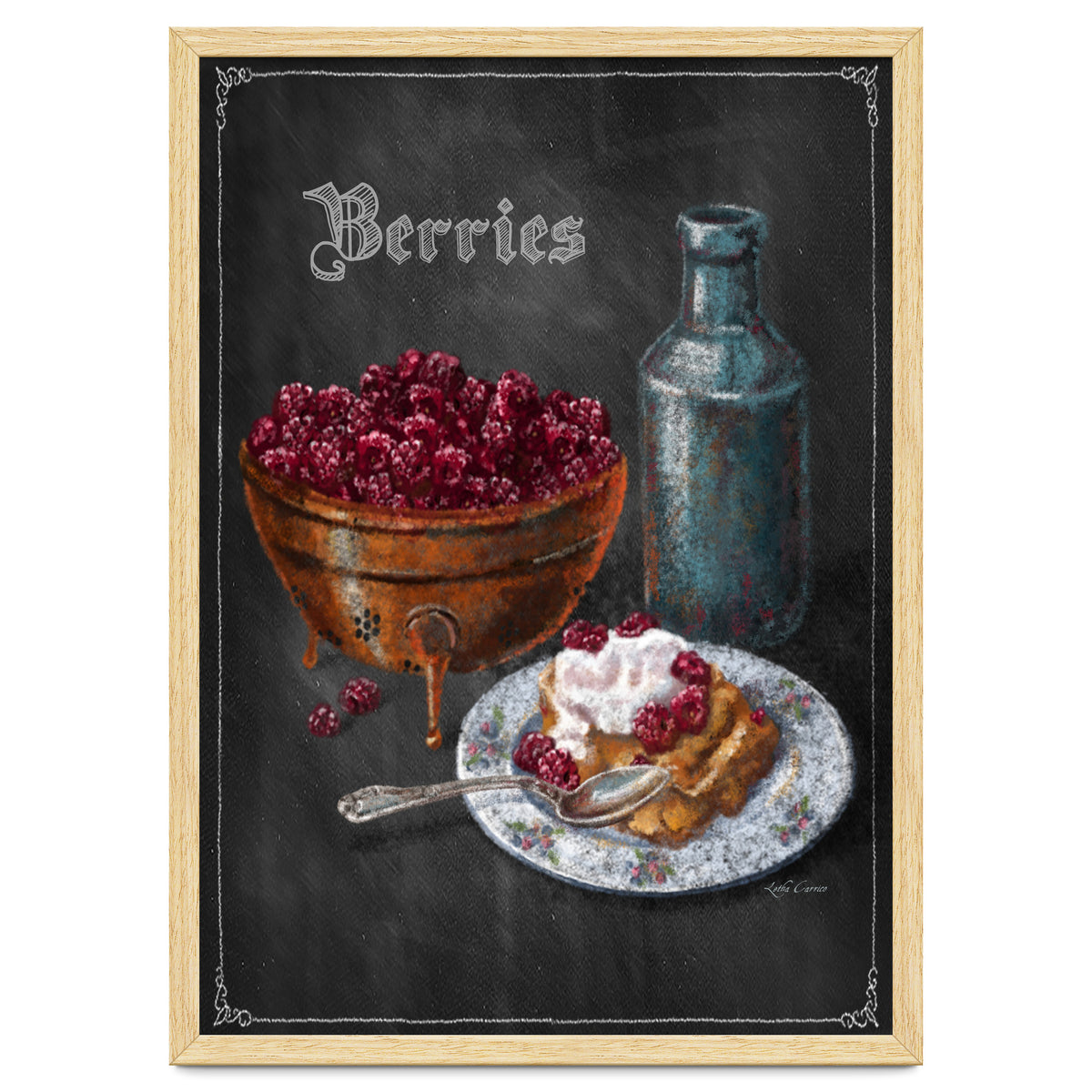Berries Chalkboard Art