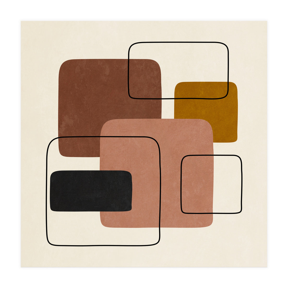 GEOMETRIC SHAPES - TERRACOTTA (Print Only)