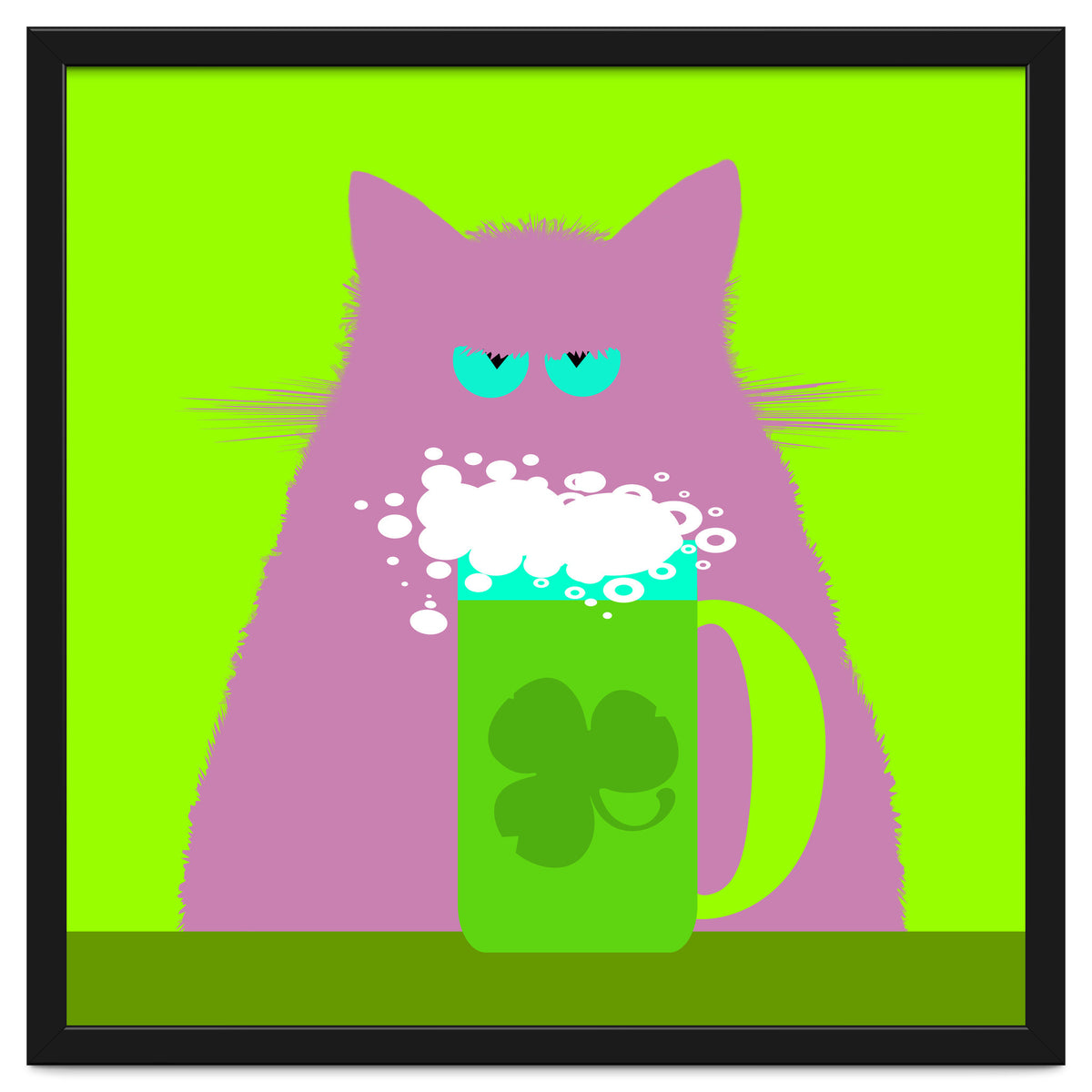 Saint Patrick's Day Lilac Cat