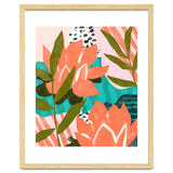 Forever in My Garden | Abstract Botanical Nature Plants Floral Painting | Quirky Modern Contemporary thumbnail