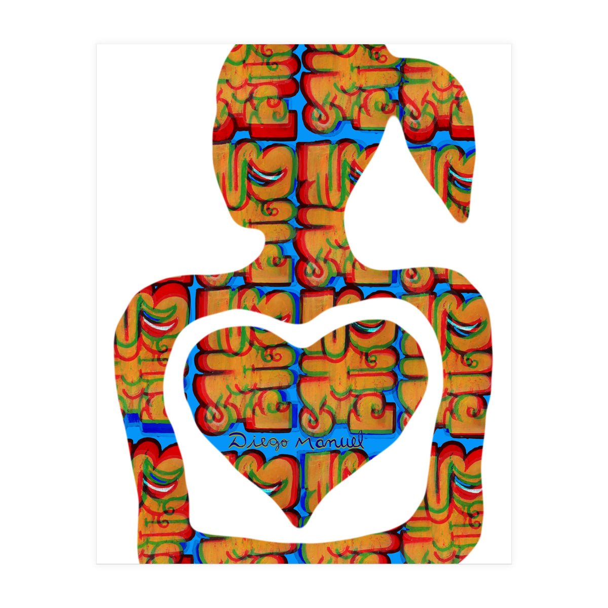 Mujer Digital 3 4  (Print Only)