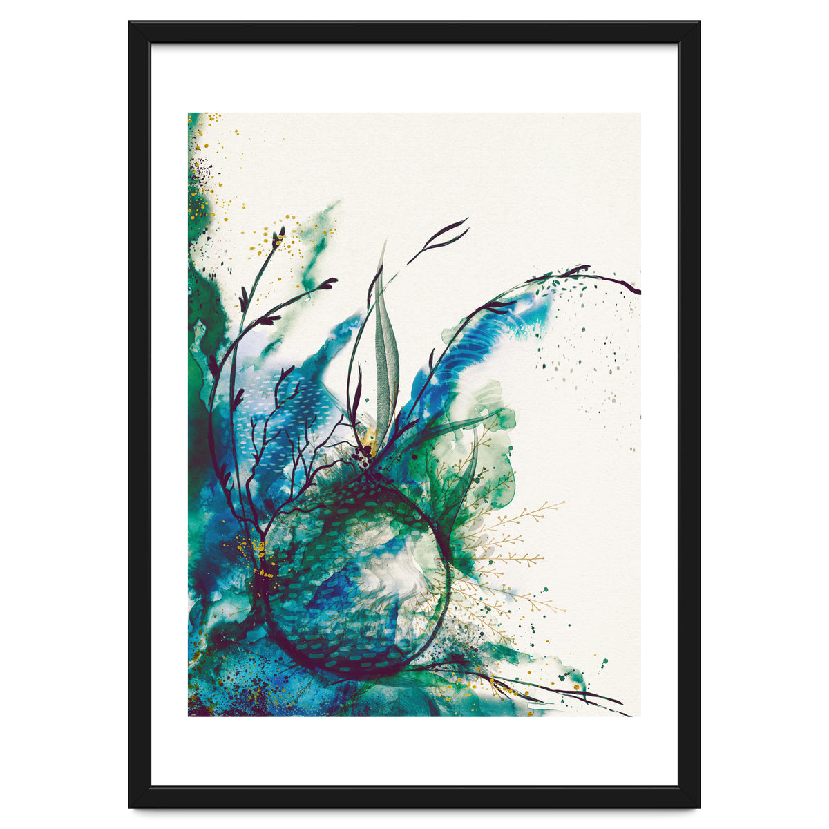 Abstract Sea Watercolour