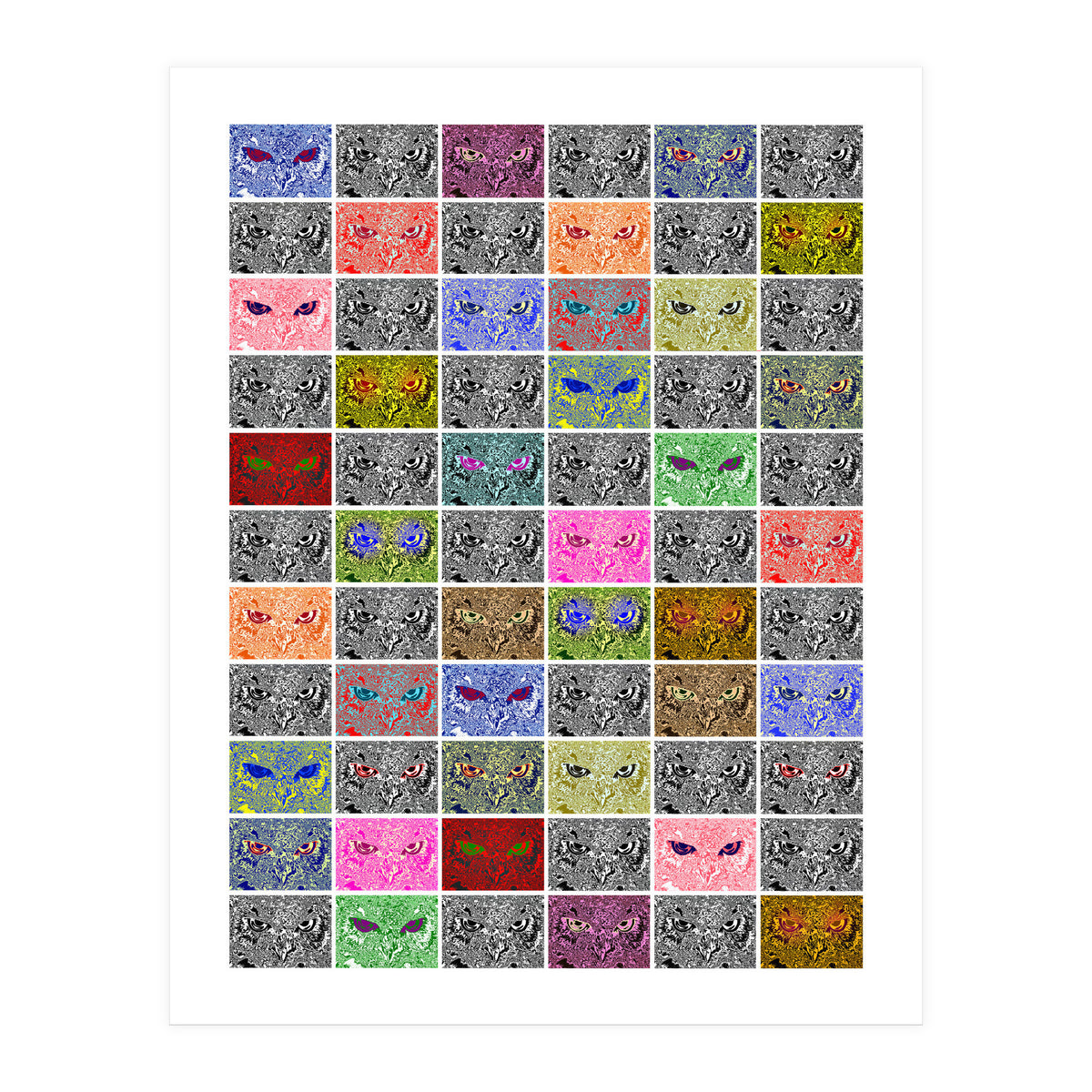 Faces of an owl (Print Only)