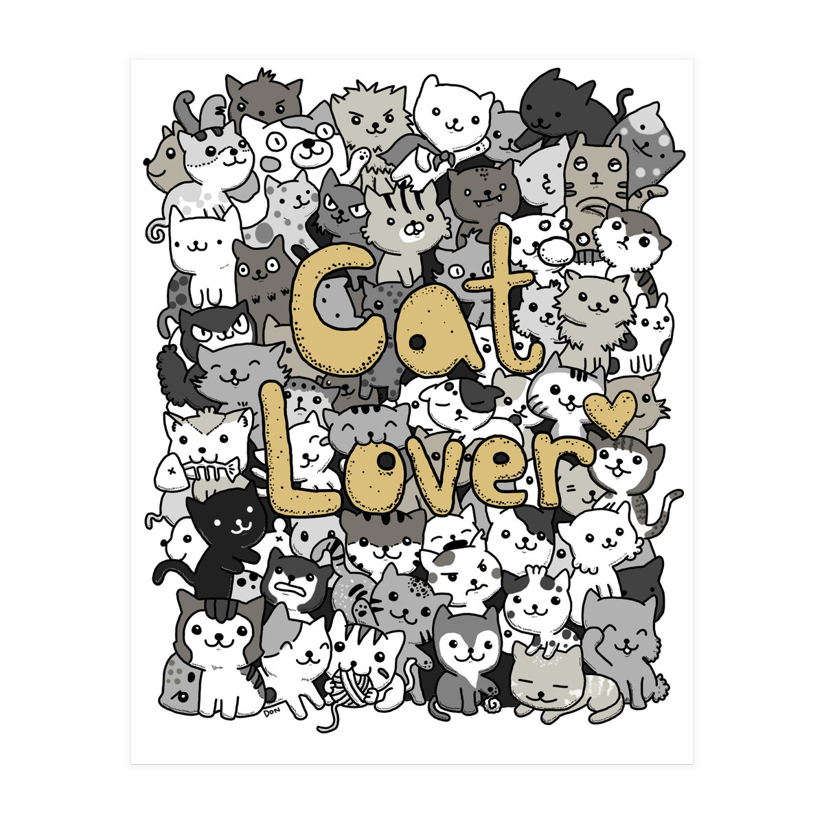 Doodle 68: Cat Lover (Print Only)