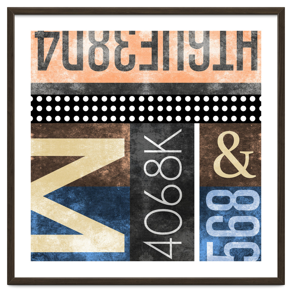 Typographic Industrial Abstract - M