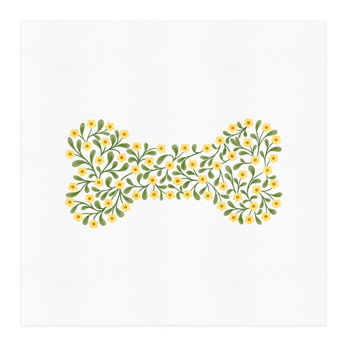 Floral Dog Bone (Print Only)