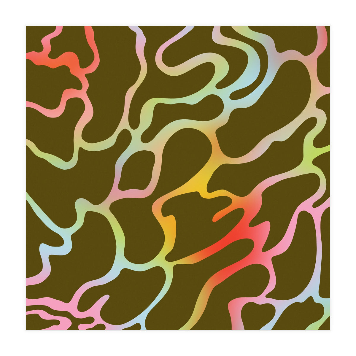 Colorful Wavy Lines Pattern \\ Multicolor Gradient (Print Only)