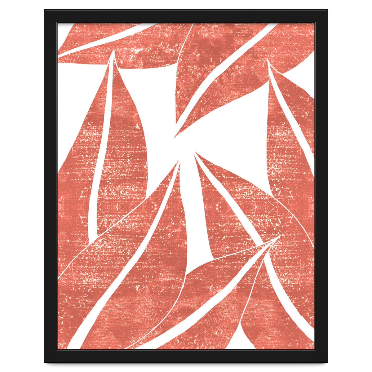 Abstract Terracotta Leaves 1 - Burnt Orange