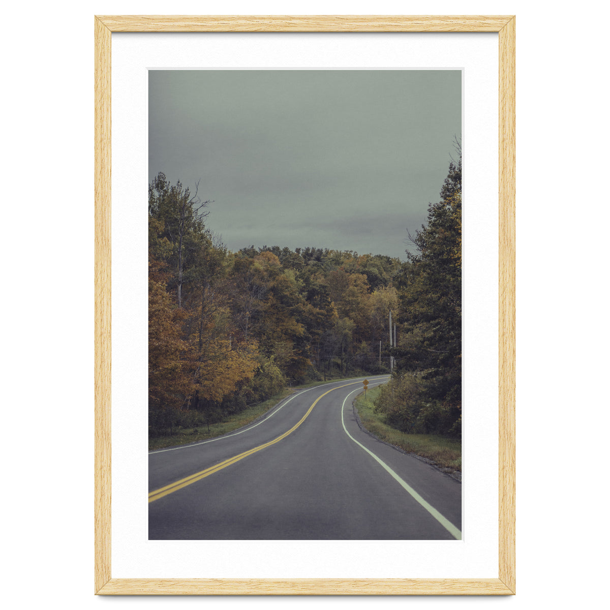 Fall Road in Upstate New York