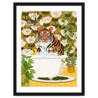 Tiger in Retro Bathroom