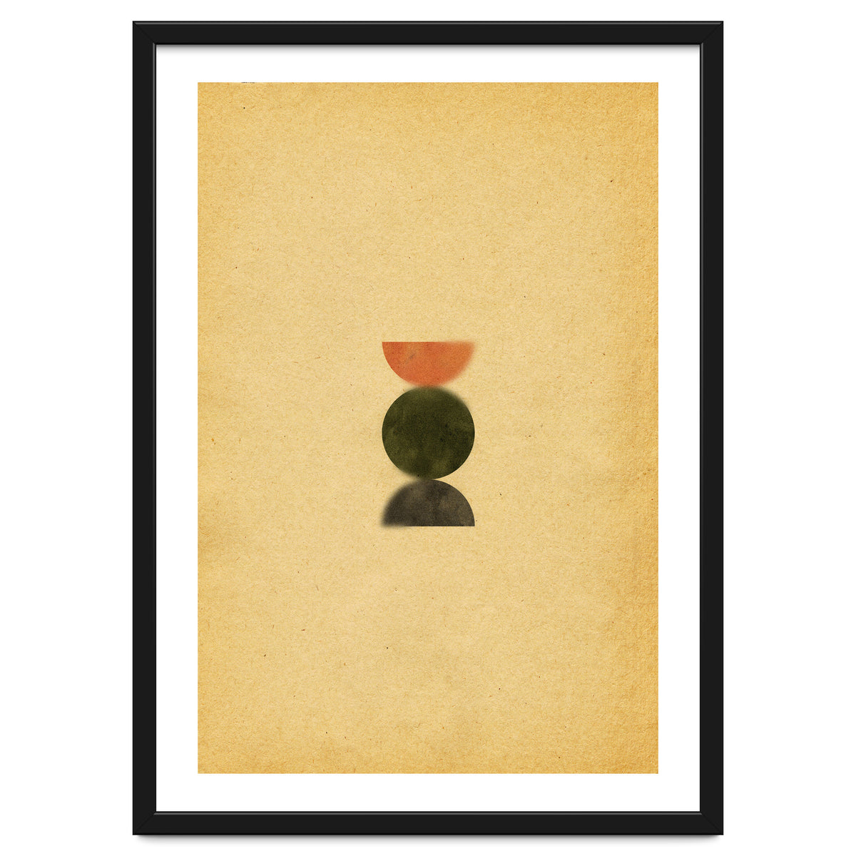 Blurry mid century modern shapes