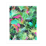 Tropical Jungle, Botanical Nature Plants, Palm Forest Bohemian Watercolor, Modern Wild Painting (Print Only) thumbnail