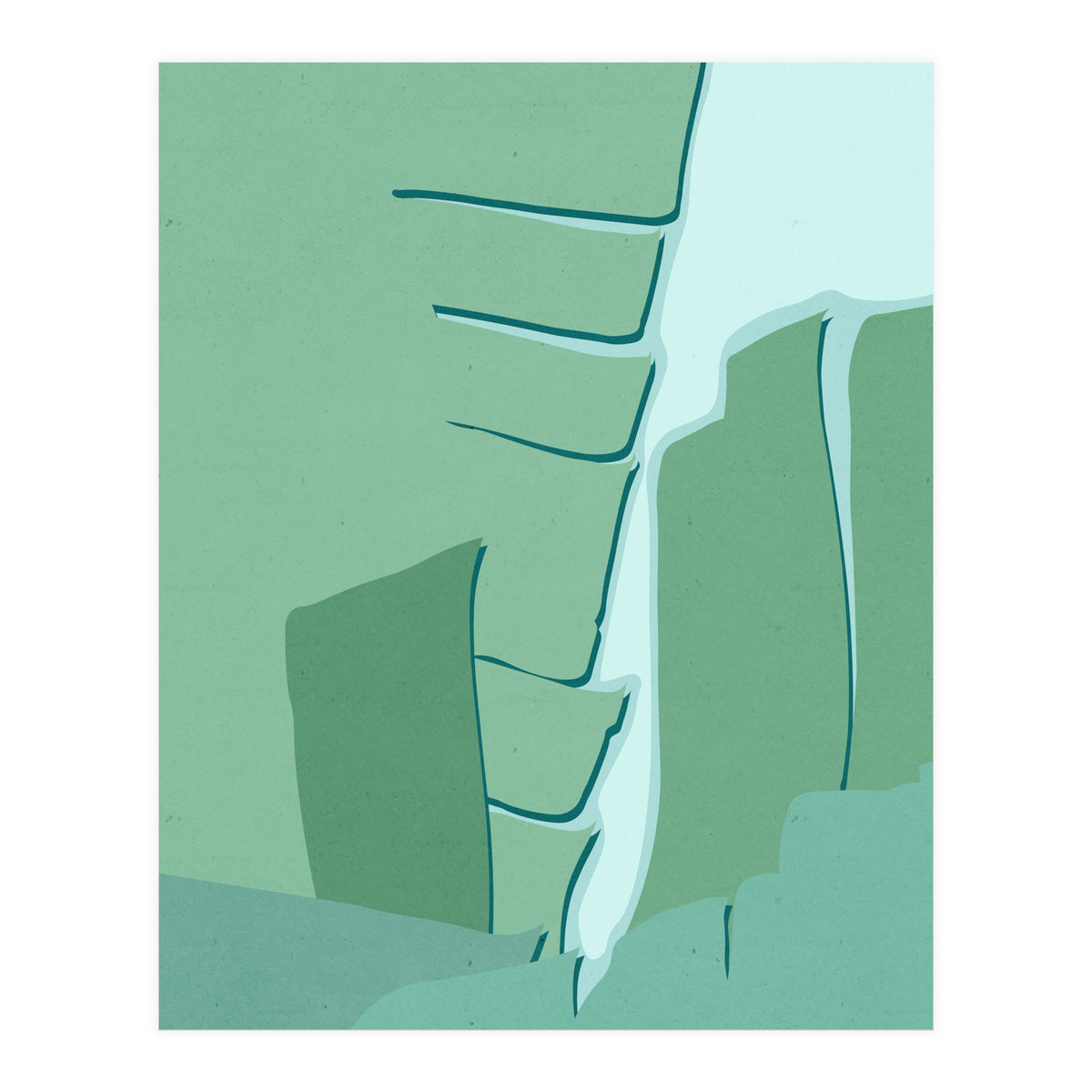 Abstract Banana Leaves One - Greener Eden (Print Only)