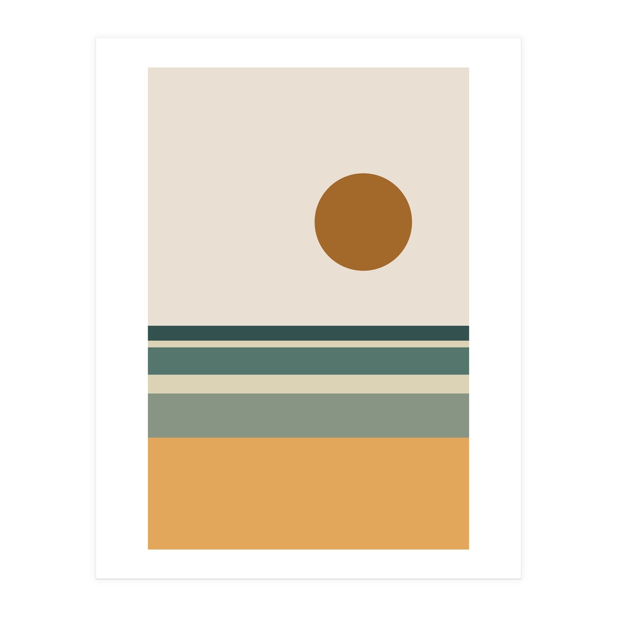 Ocean - Mid Century Landscape (Print Only)