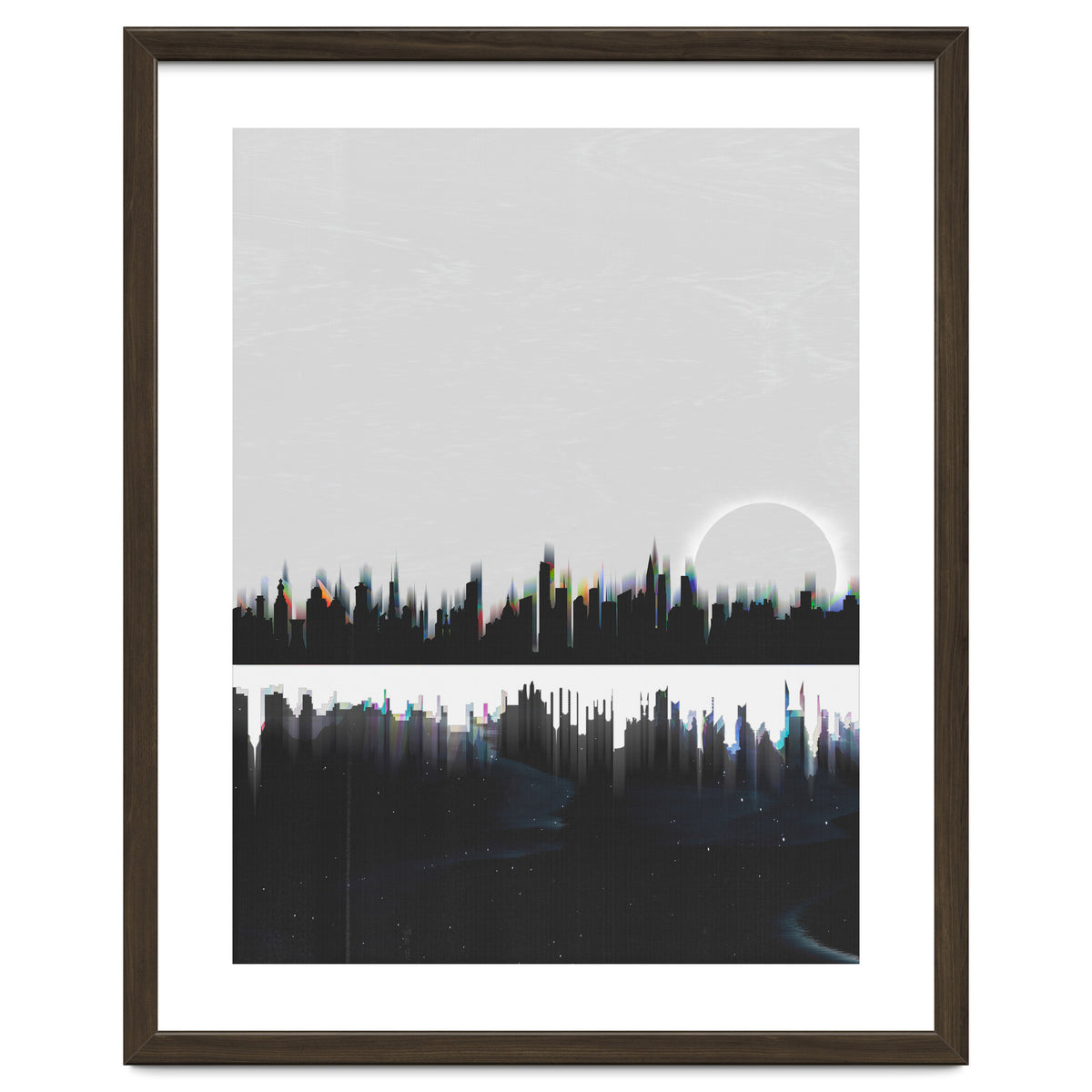 Black and white city