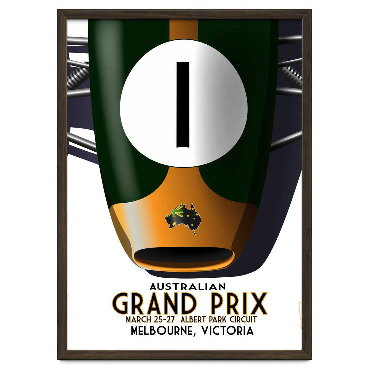 Australian Grand Prix Art Deco poster