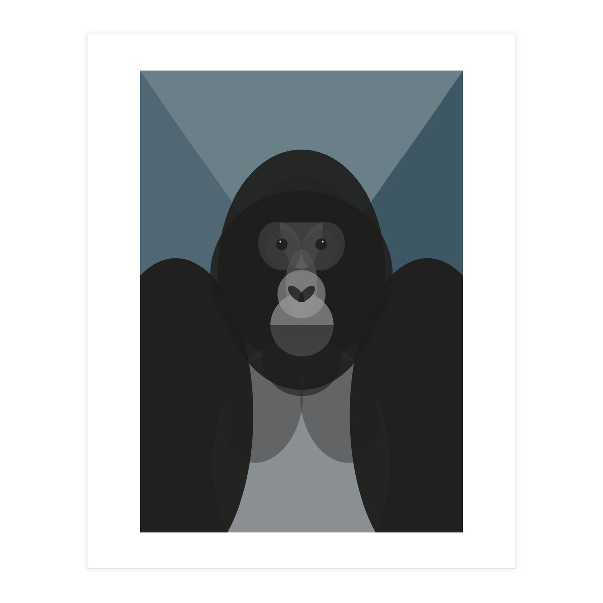 Mid Century Geometric Gorilla (Print Only)