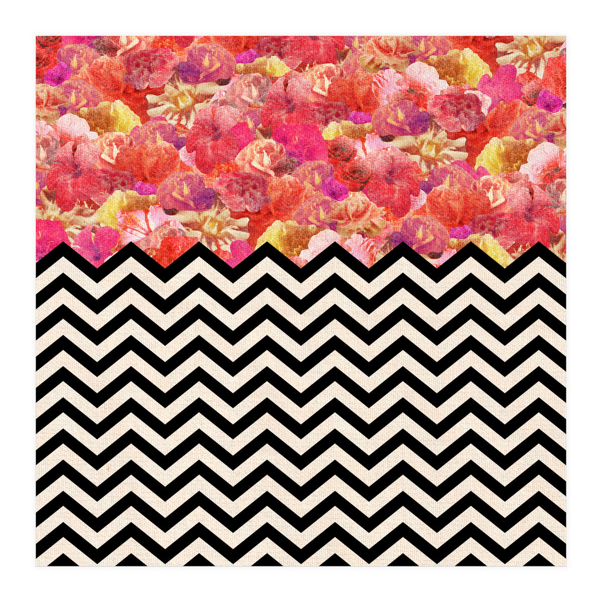 Chevron Flora (Print Only)