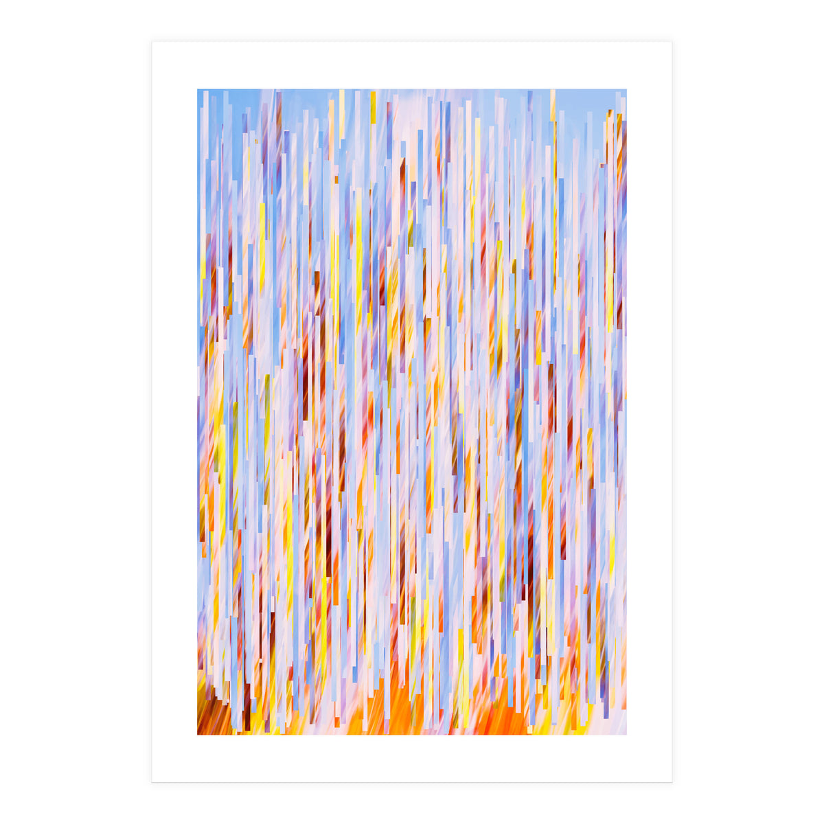 Urban Living | Abstract Geometric Shapes Digital Painting | eclectic Modern Contemporary Boho Chic (Print Only)