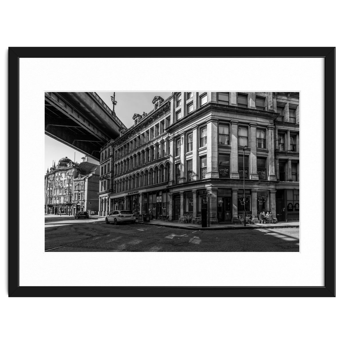 Dene st Newcastle monochrome