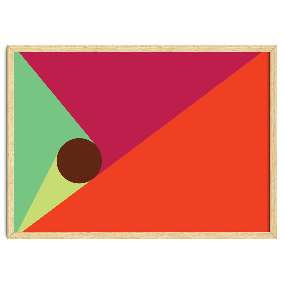 Geometric Shapes No. 25 - orange, mint & purple