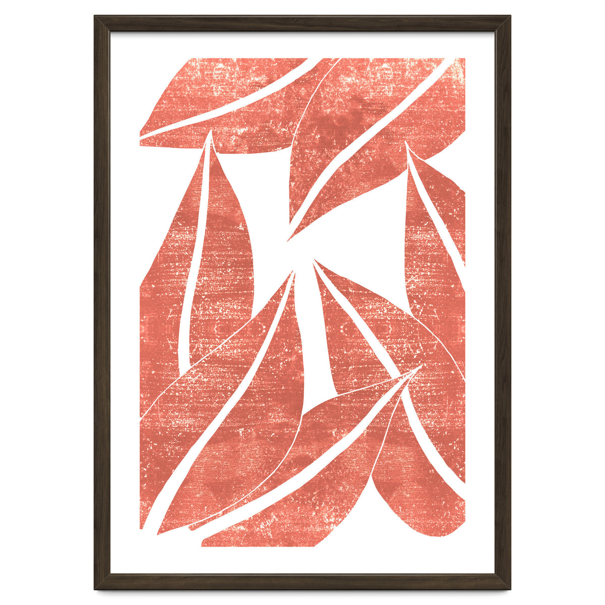 Abstract Terracotta Leaves 1 - Burnt Orange