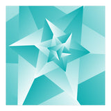 Bluish Trendy Triangle Pattern (Print Only) thumbnail