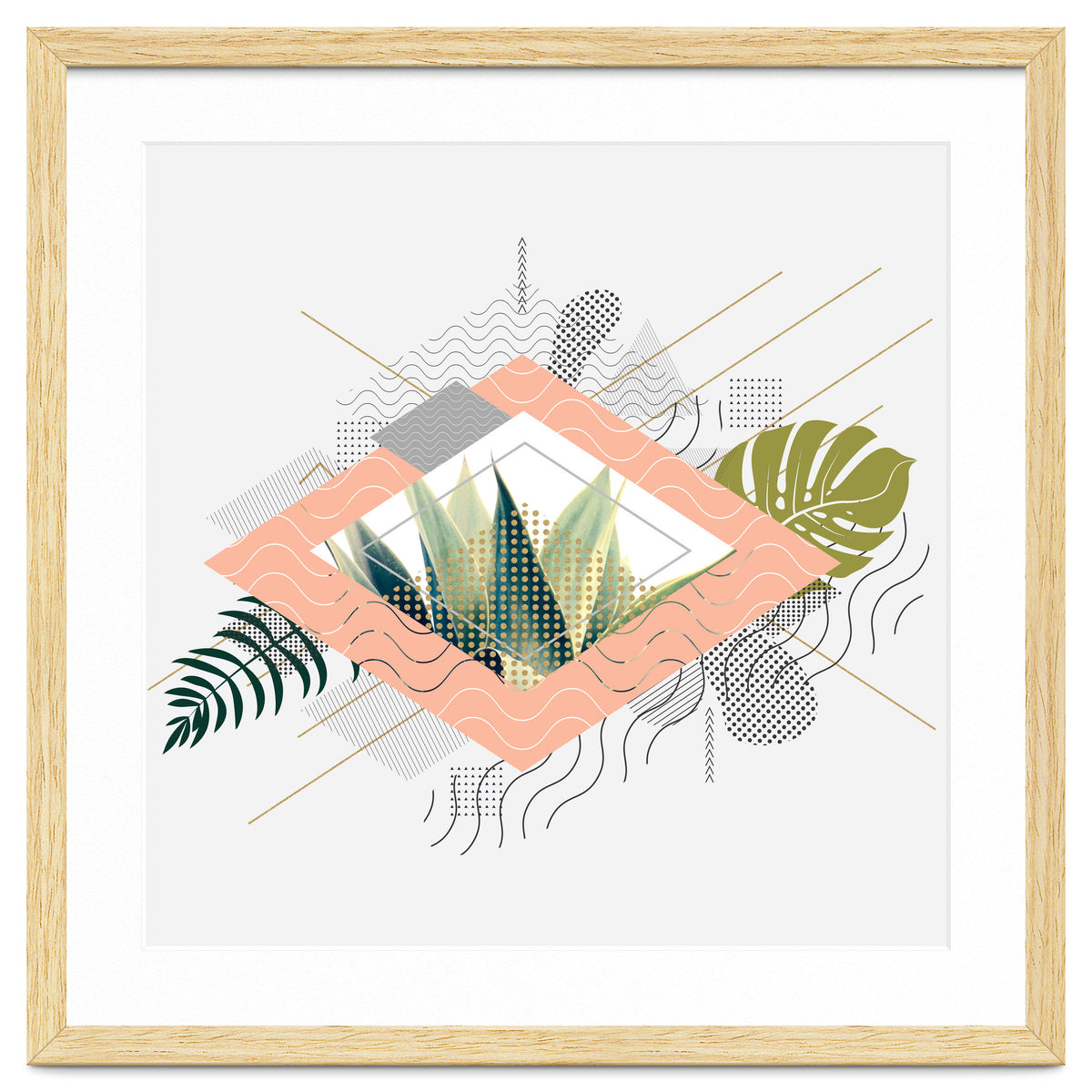 Abstract geometrical and botanical shapes I