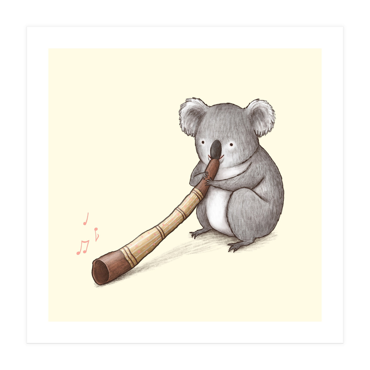 Koala Playing a Didgeridoo (Print Only)