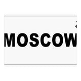Let`s go to Moscow, Russia! White road sign (Print Only) thumbnail