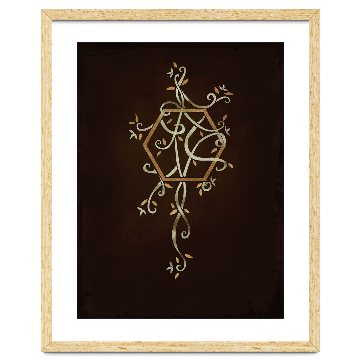 Flowering golden hexagon