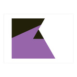 Geometric Shapes No. 80 - purple, black & white (Print Only) thumbnail