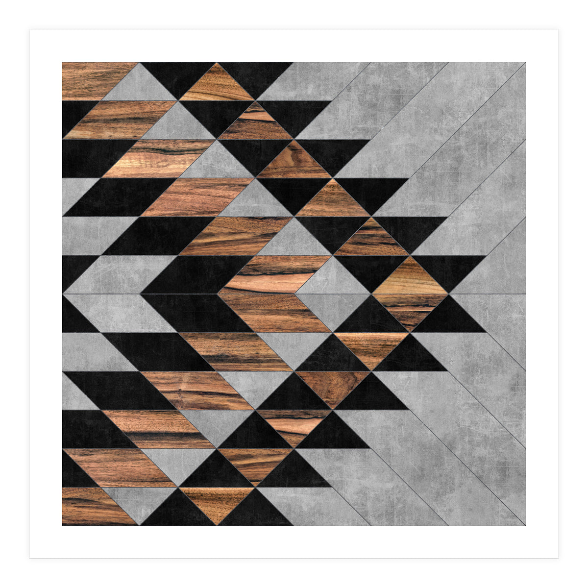 Urban Tribal Pattern No.10 - Concrete and Wood (Print Only)