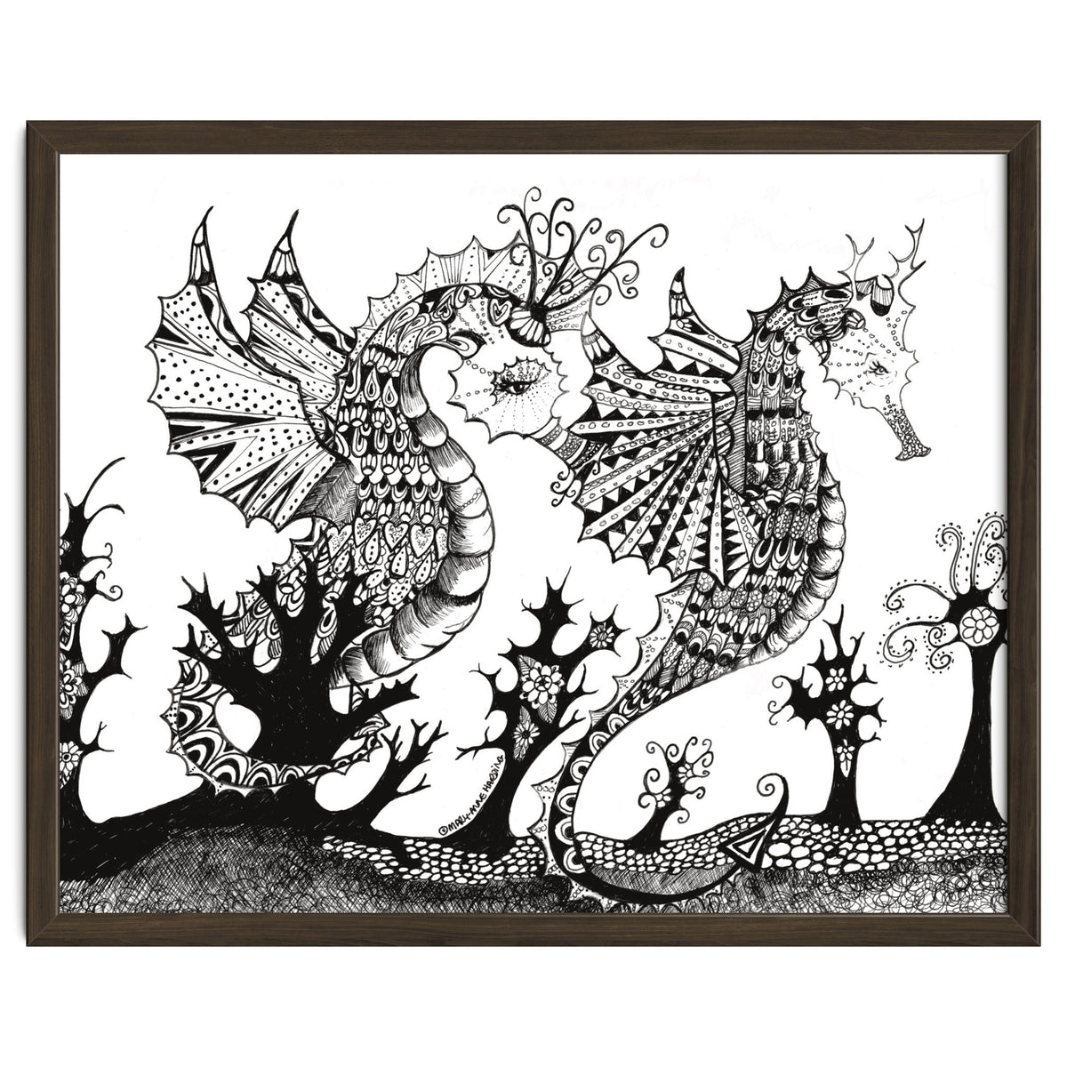 Seahorse Dragons Mystical Home