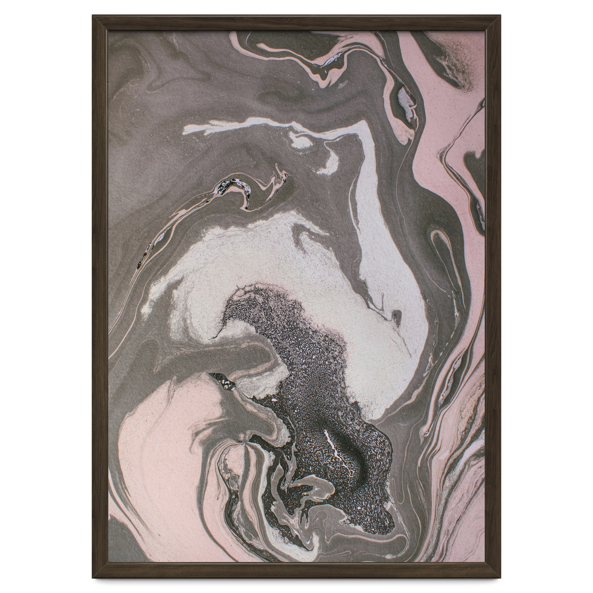 Pink and gray marbled paper