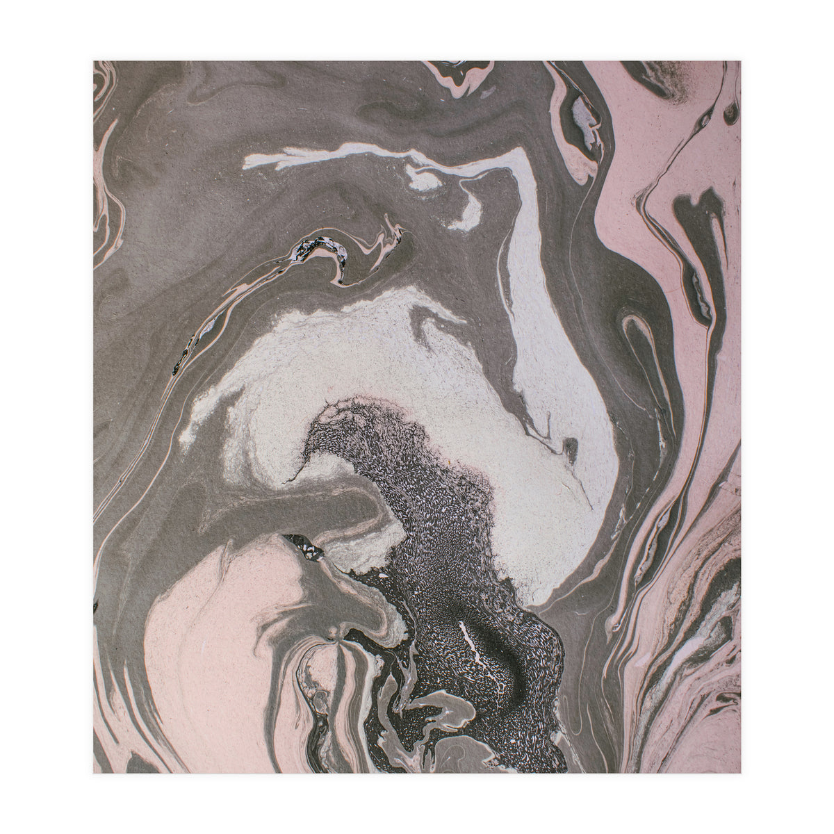 Pink and gray marbled paper  (Print Only)