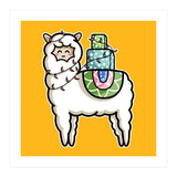 Kawaii Cute Gift Carrying Llama (Print Only) thumbnail