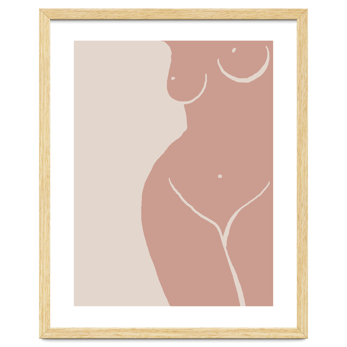 Female nude closeup line-a