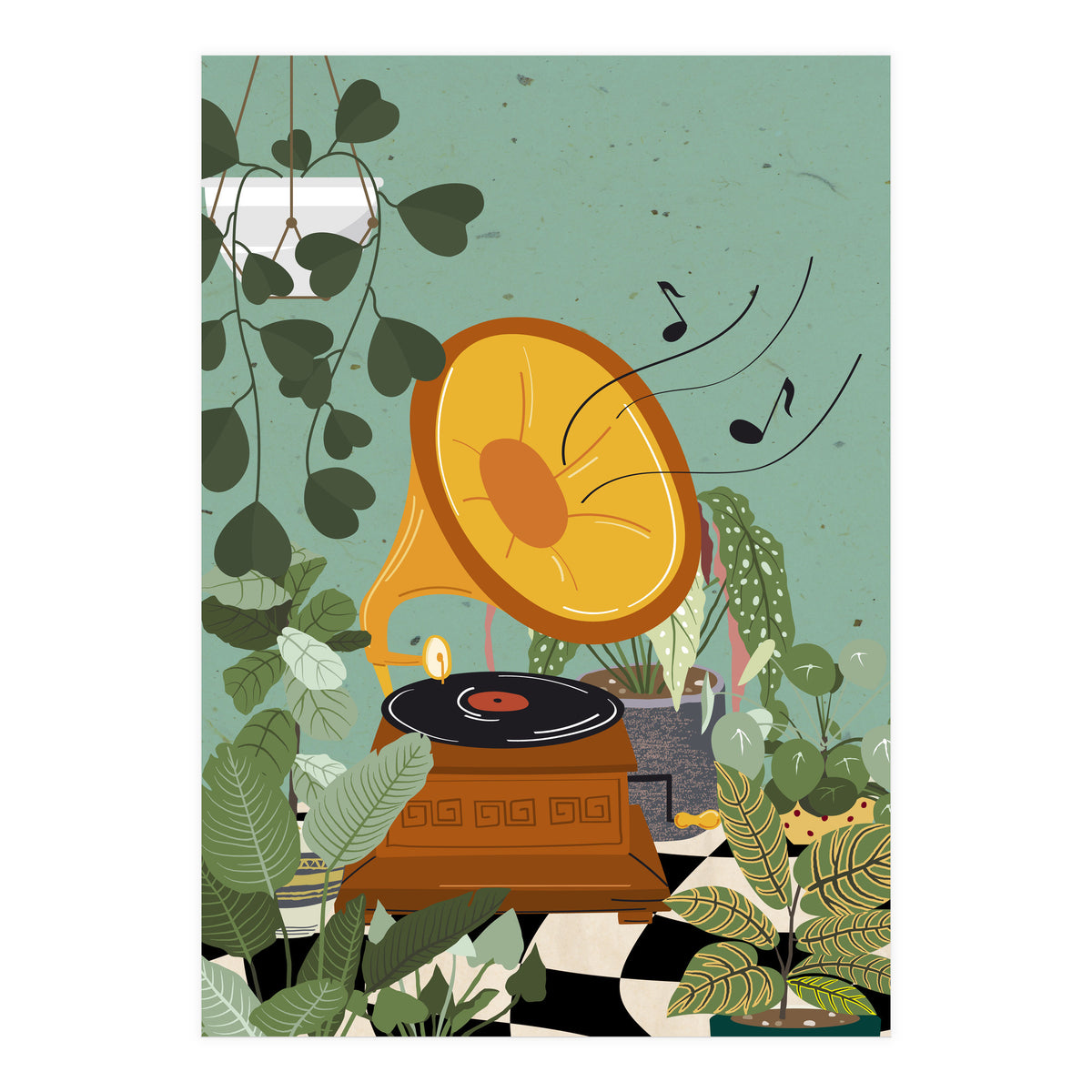 Phonograph in My Garden (Print Only)
