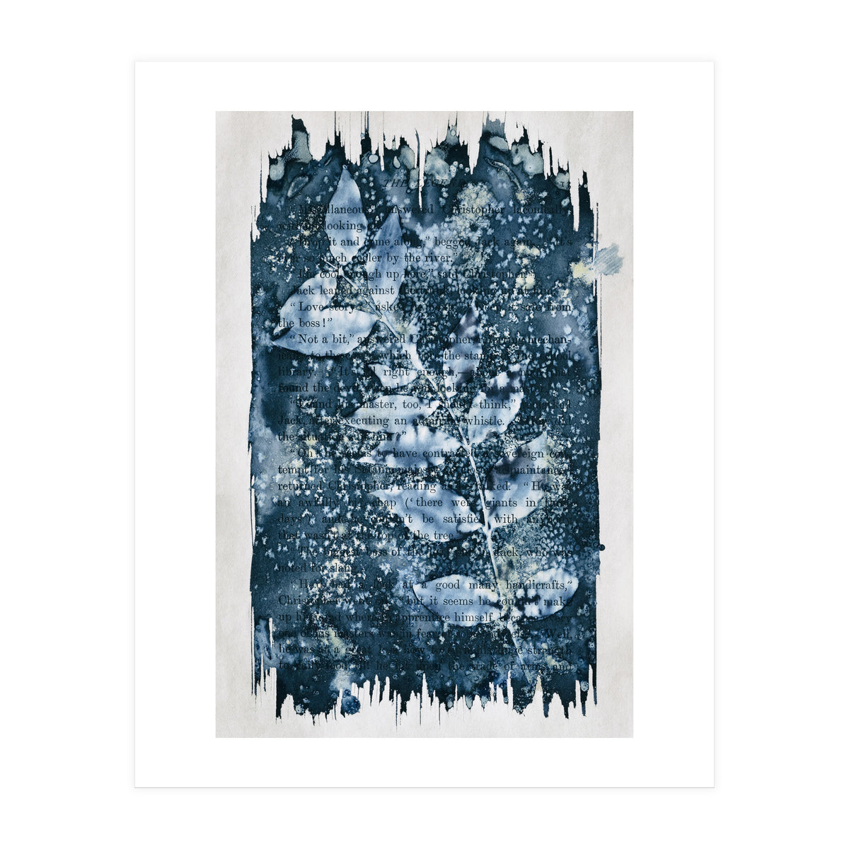 Indigo Blue Botanical Leaves No. 1 (Print Only)