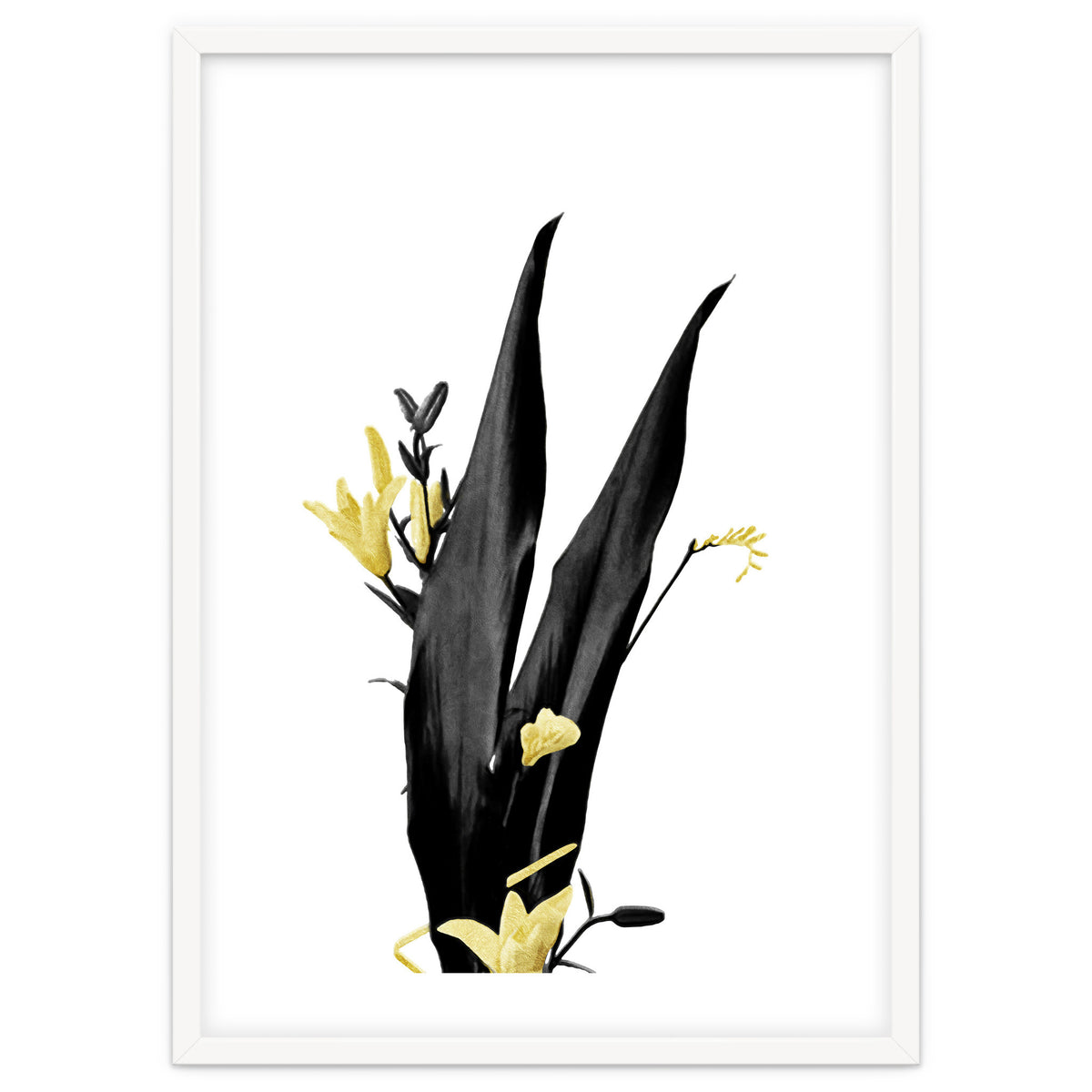 Flower Minimal Black And Gold 03