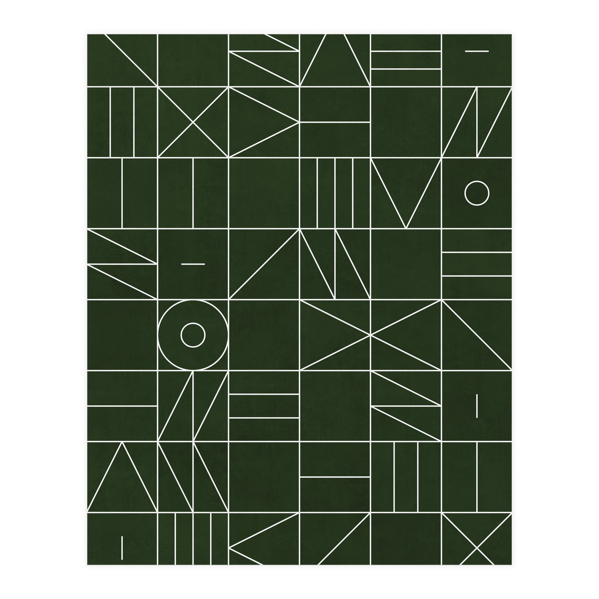 My Favorite Geometric Patterns No.6 - Deep Green (Print Only)