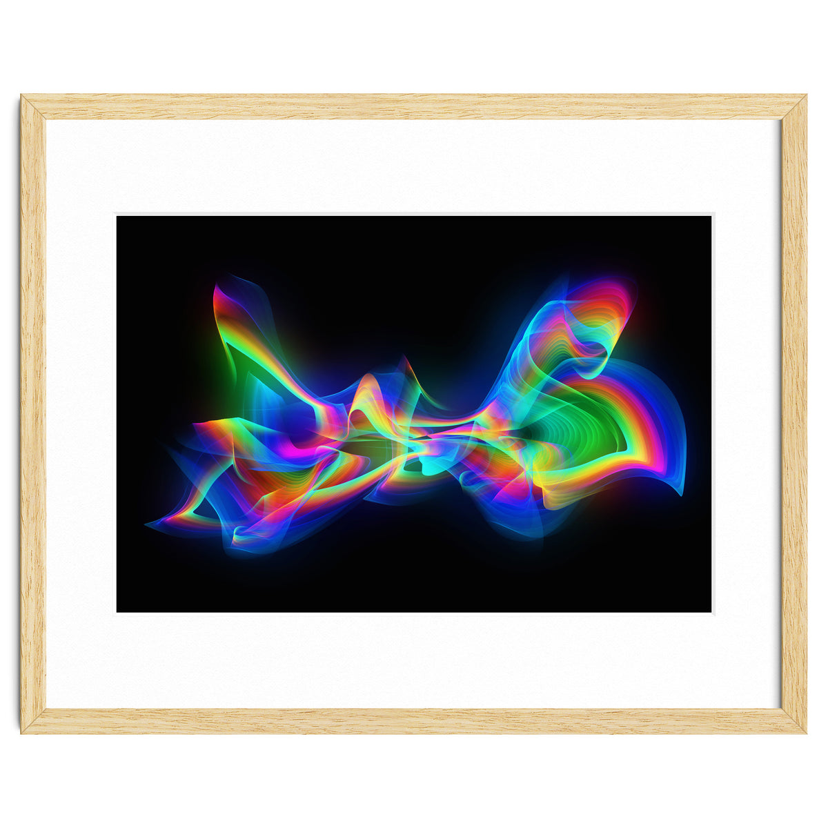 Abstract Colorful Flame Waves